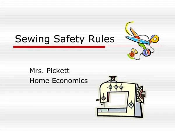 Sewing Safety Rules
