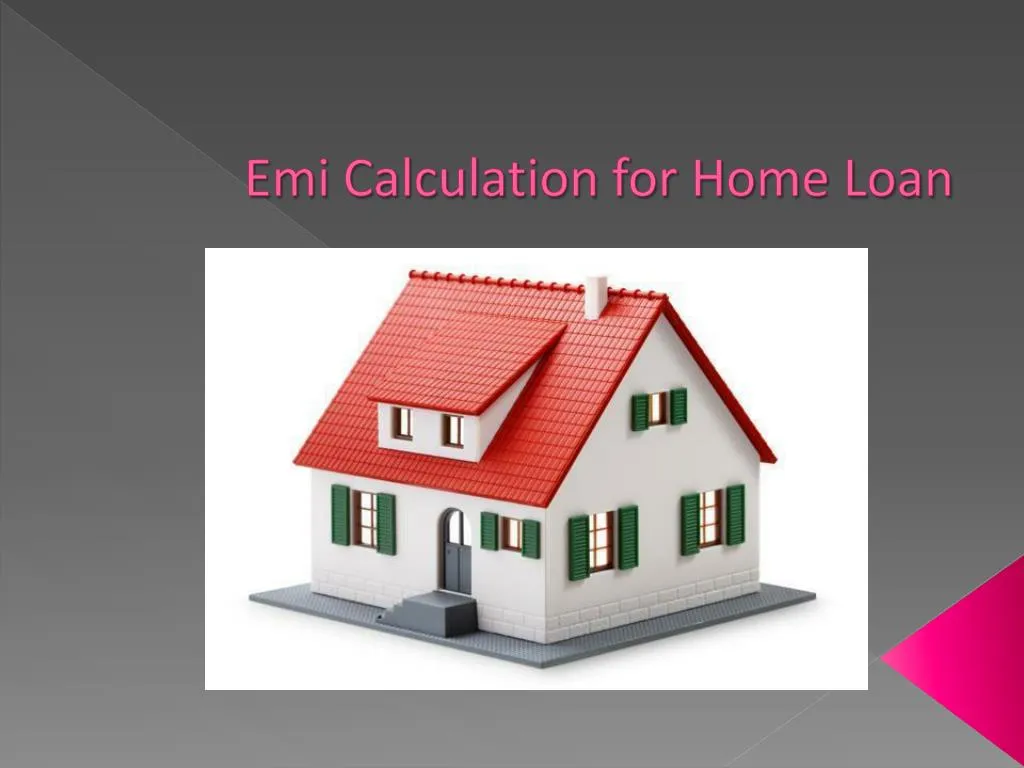 emi calculation for home loan