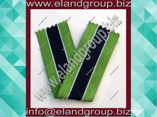 Medal Woven Light Green&dark Blue Ribbon - slide 1