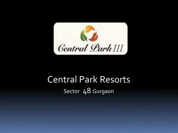 -Central Park Gurgaon- Innovative Estate &9811231177