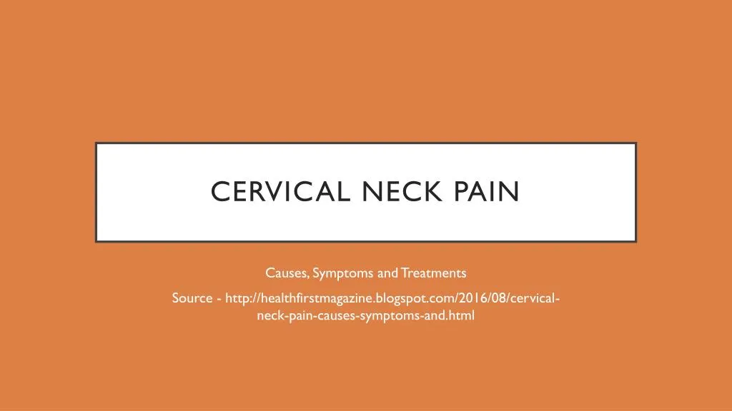 cervical neck pain