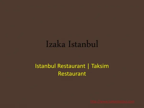 Izaka Istanbul - Bosphorus Turkish Restaurant