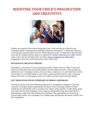 BOOSTING YOUR CHILD’S IMAGINATION AND CREATIVITY - slide 1