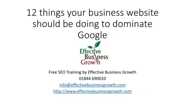 Aylesbury SEO - 12 things your business website should be doing
