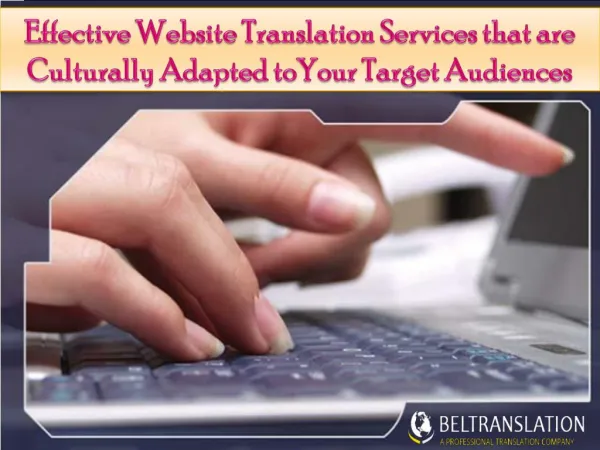 Effective website translation services that are culturally adapted to your target audiences