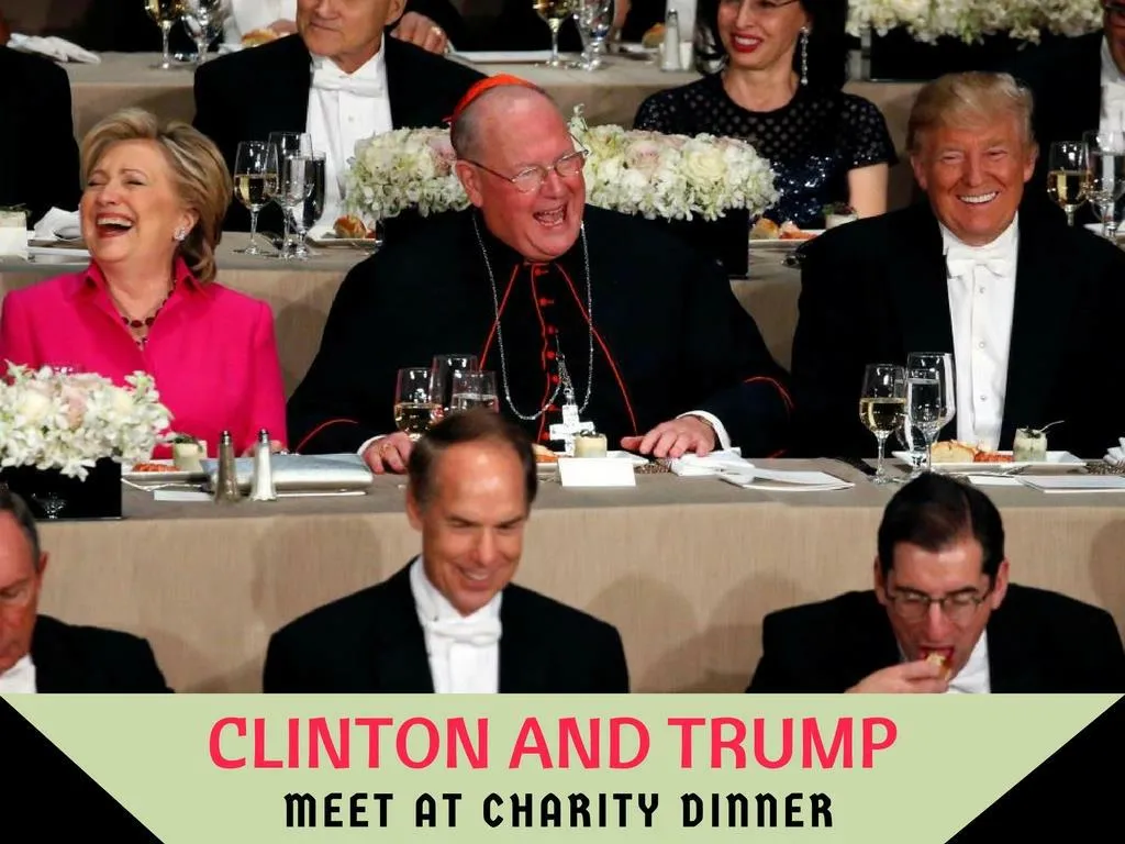 clinton and trump meet at philanthropy dinner