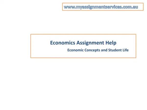 Economics Assignment Help in Australia by our best expert