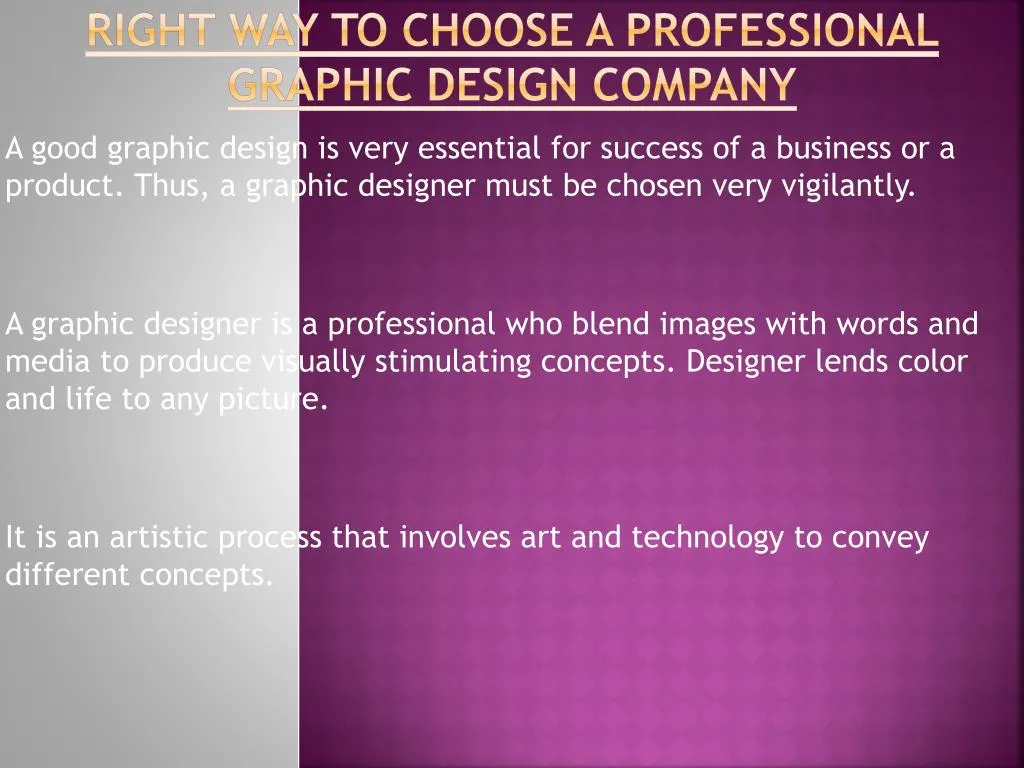 right way to choose a professional graphic design company