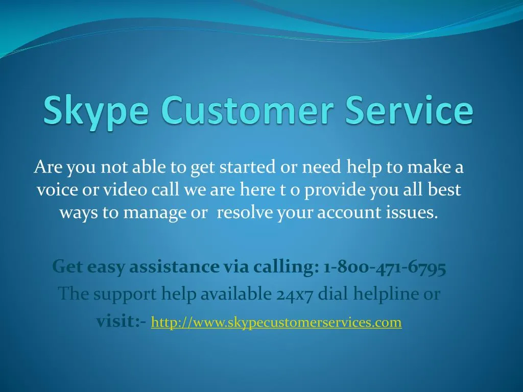 skype customer service