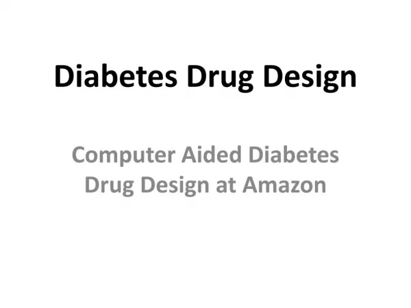 diabetes drug design