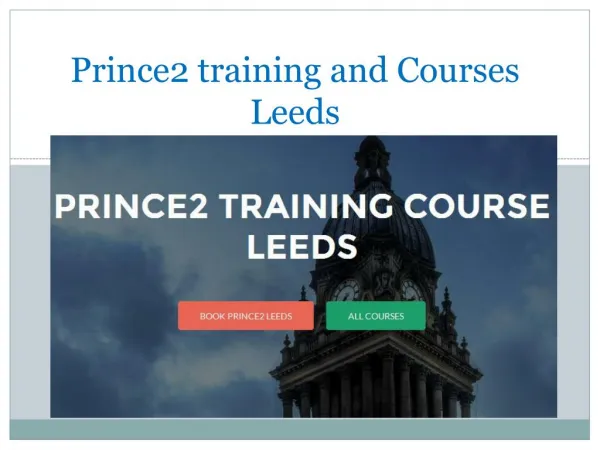 Prince2 training leeds