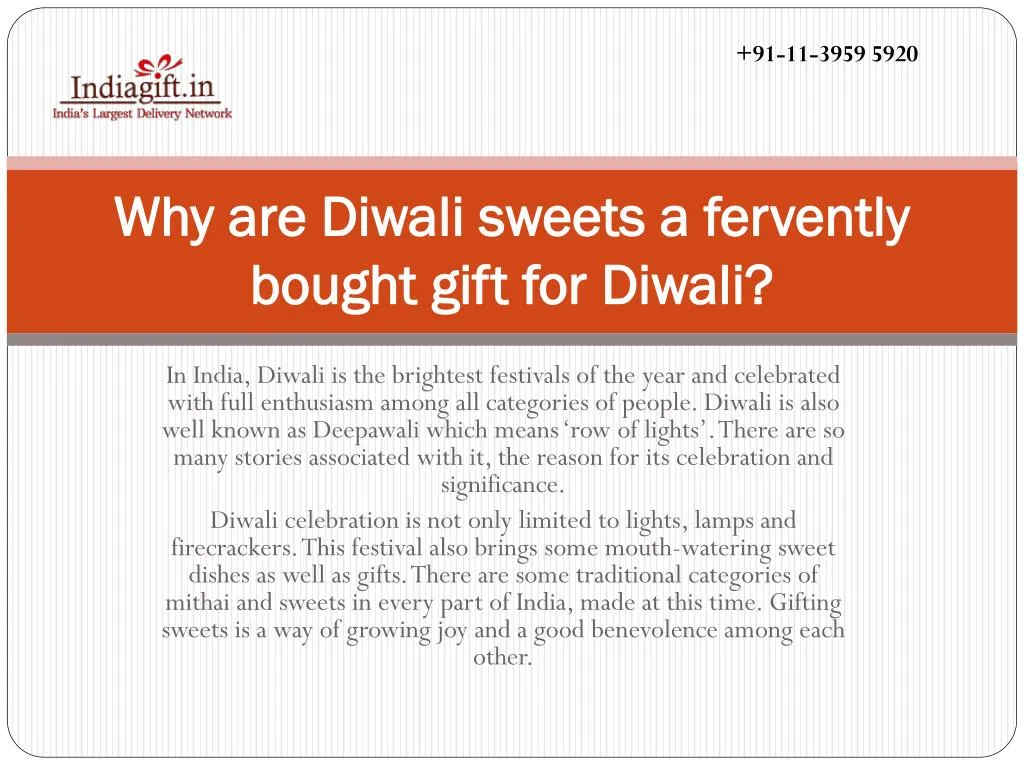 why are diwali sweets a fervently bought gift for diwali