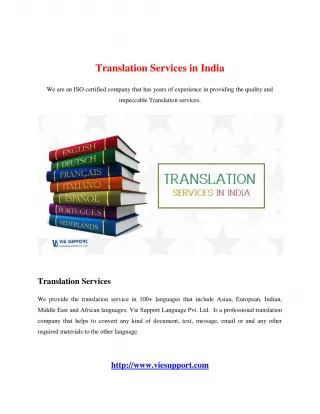 Translation Services in India - slide 1