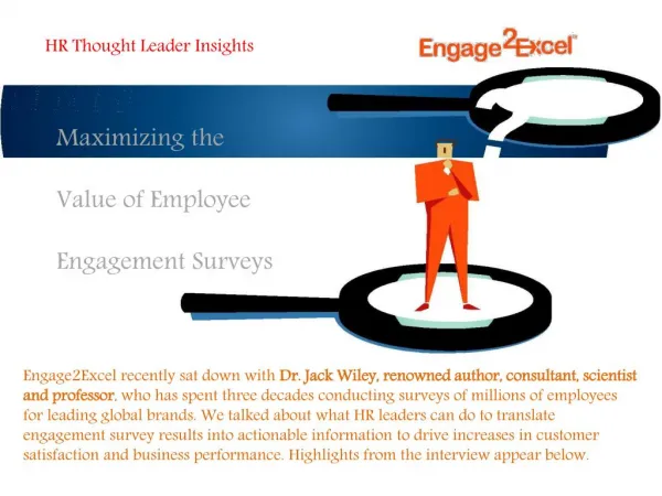 Maximizing The Value of Employee Engagement Surveys