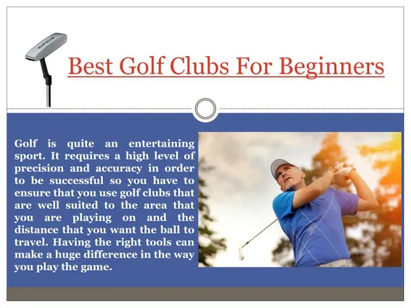 beginner golf clubs