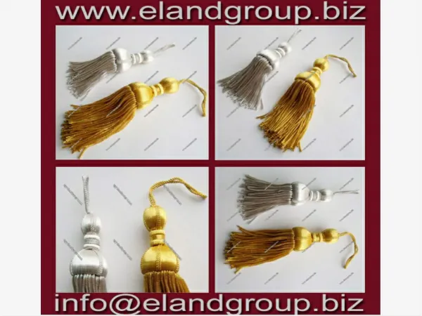 Silver and Gold Bullion Wire Tassels