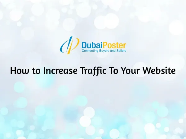 Generates Traffic to Your website in UAE