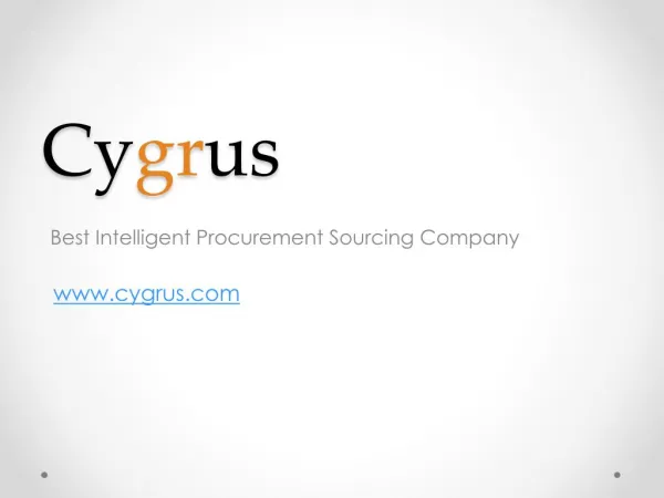 Procurement service online-Cygrus