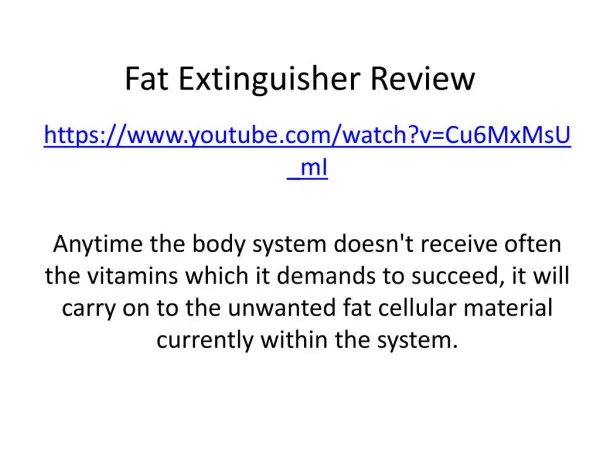 Fat Extinguisher Review