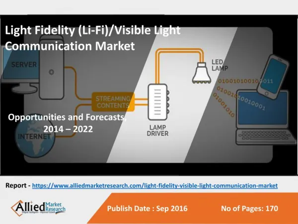 Light Fidelity (Li-Fi)/Visible Light Communication Market to Reach $115 Billion by 2022, Globally