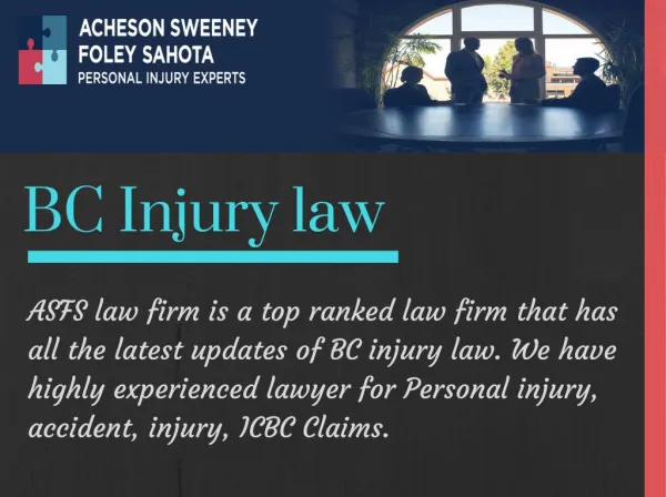 Need a legal advice for PI Claims, Accident injury, ICBC Claims in Canada?