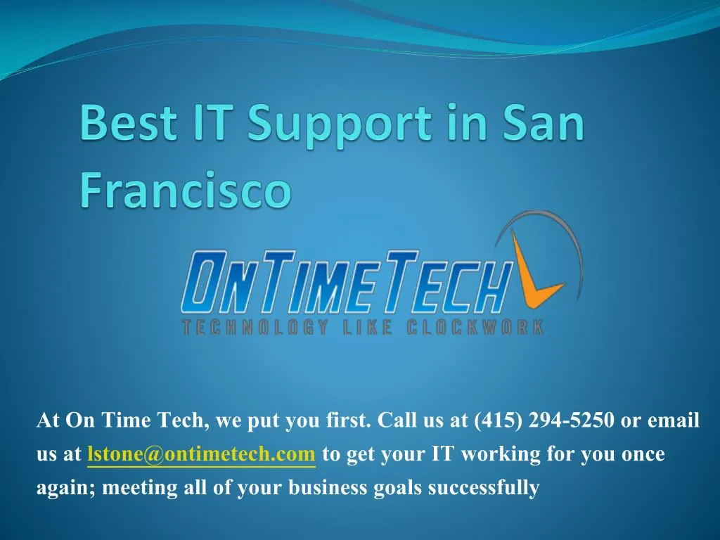 best it support in san francisco