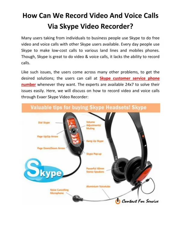 How Can We Record Video And Voice Calls Via Skype Video Recorder?
