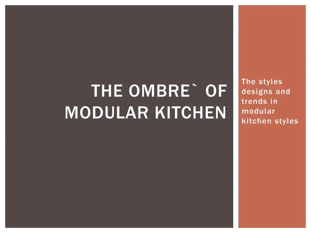 the ombre of modular kitchen
