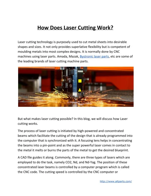 How Does Laser Cutting Work?
