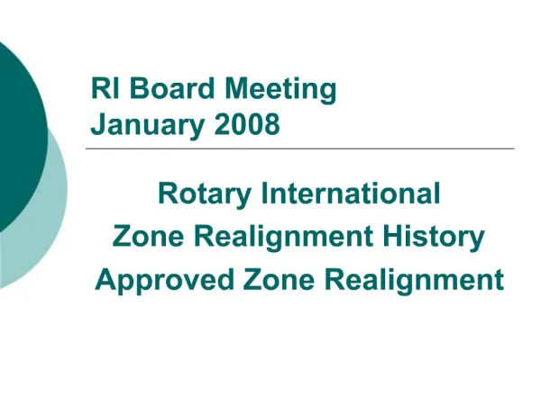 RI Board Meeting January 2008