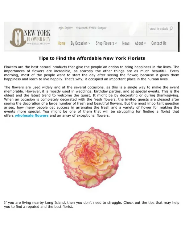Tips to Find the Affordable New York Florists
