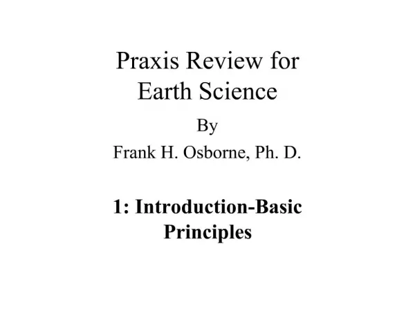 Praxis Review for Earth Science