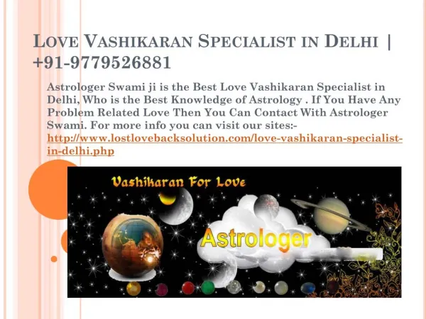 Love vashikaran specialist in Delhi | 91-9779526881
