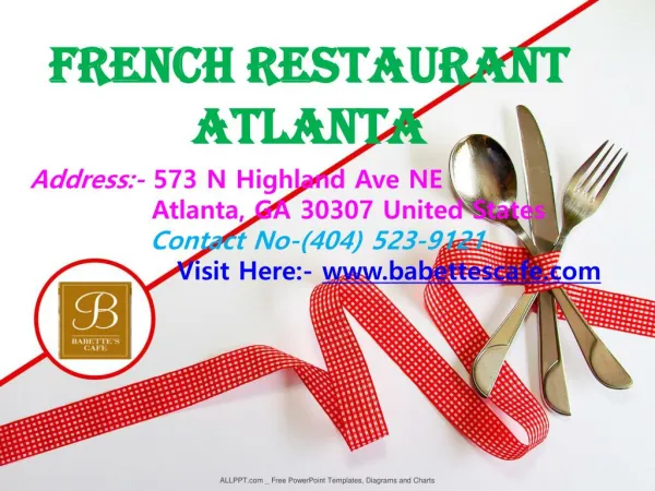 French Restaurant Atlanta || Babette's Cafe