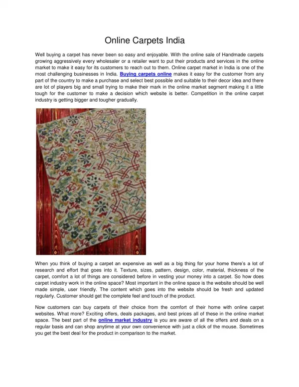 Online Carpets India