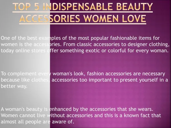 Beauty Accessories That Women Love
