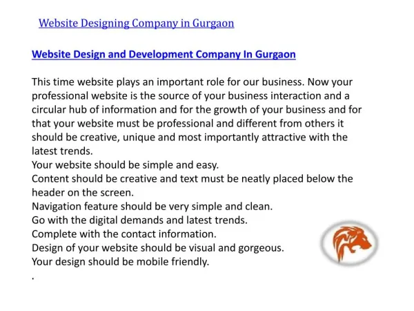 Website design and development company in gurgaon
