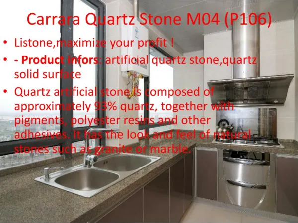 Carrara Quartz Stone M04 (P106)