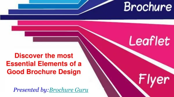 Discover the most Essential Elements of a Good Brochure Design