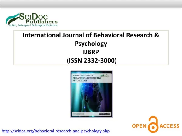 International Journal of Behavioral Research & Psychology ISSN 2332-3000