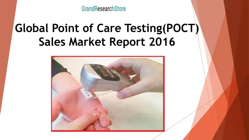 global point of care testing poct sales market report 2016