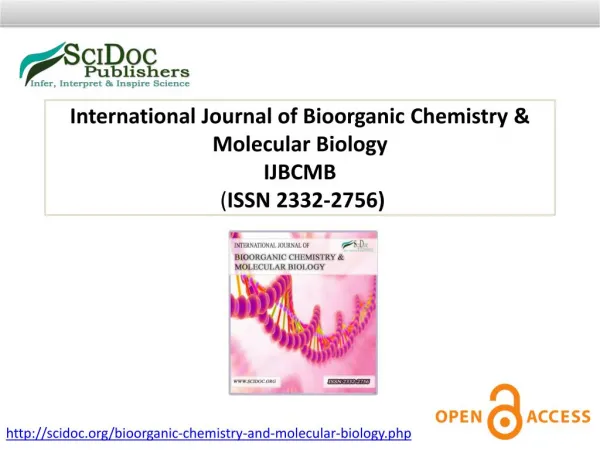 International Journal of Bioorganic Chemistry & Molecular Biology ISSN 2332-2756