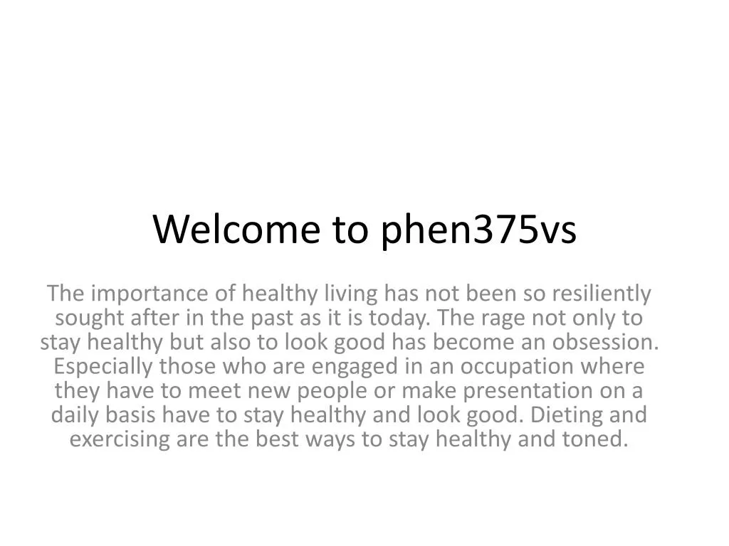 welcome to phen375vs