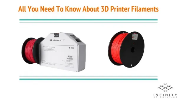 All You Need To Know About 3D Printer Filaments