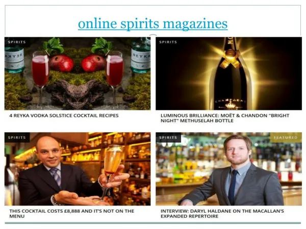 online spirits magazines