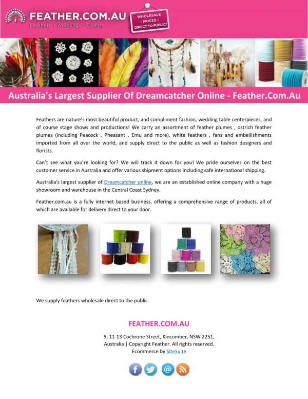 Australia's Largest Supplier Of Dreamcatcher Online - Feather.Com.Au