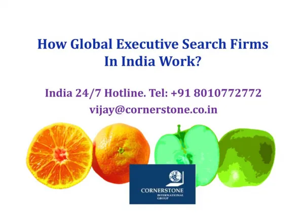 How Global Executive Search Firms In India Work?