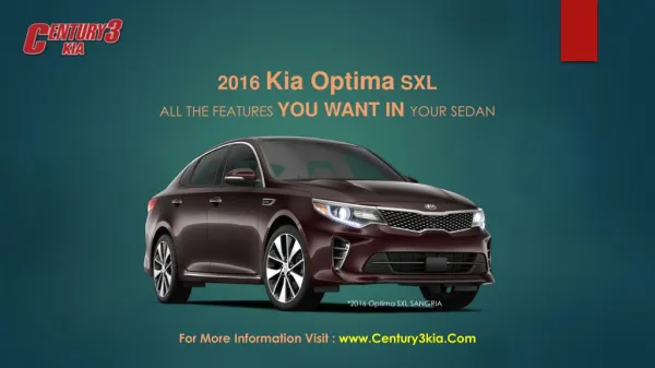 2016 Kia Optima SXL