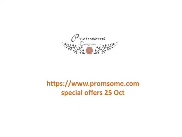 www.promsome.com special offers 25 Oct