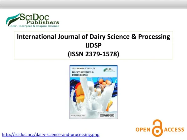 International Journal of Dairy Science & Processing ISSN 2379-1578